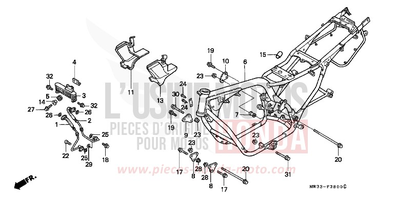 FRAME BODY for CB Seven Fifty CANDY GLORY RED-U (R101) from 1992